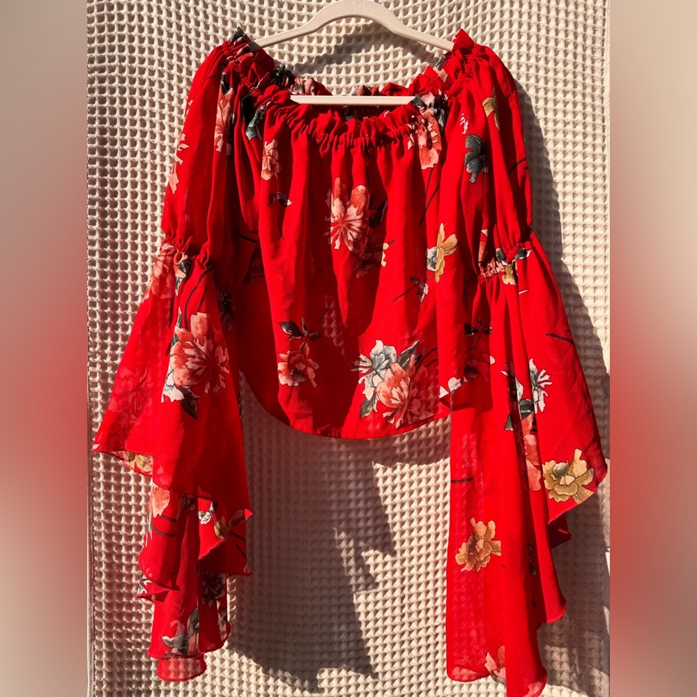 Live 4 Truth Red Floral Skirt